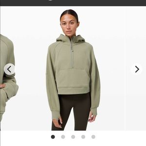 LULULEMON SCUBA HOODIE HALF ZIP SAGE GREEN SIZE XL/XXL